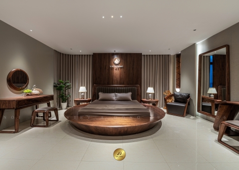 Giường ngủ gỗ óc chó CHARM GN-17